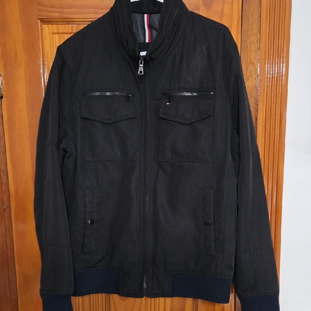 Tommy Hilfiger Black Bomber Jacket with Hood